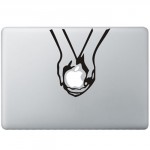 Spendende Hände MacBook Aufkleber Schwarz MacBook Aufkleber